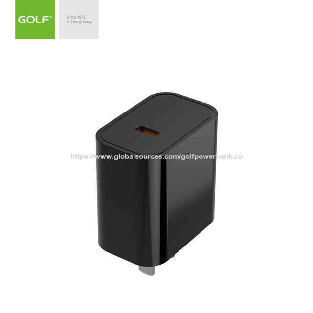 GOLF Carregador de Parede com Logotipo Personalizado, Porta Tipo C, Carregamento Rápido PD 30W, Adaptador de Carregamento para Celular