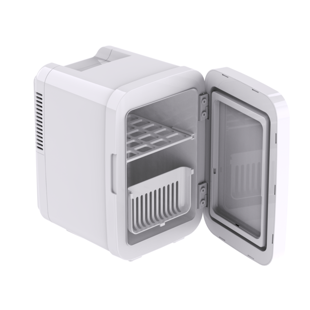 Mini Frigorífico Espelho 4L, Frigorífico de Beleza para Maquilhagem e Cuidados com a Pele, Frigorífico de Beleza de Aquecimento e Arrefecimento AC/DC, Mini Frigorífico para Carro com Luz