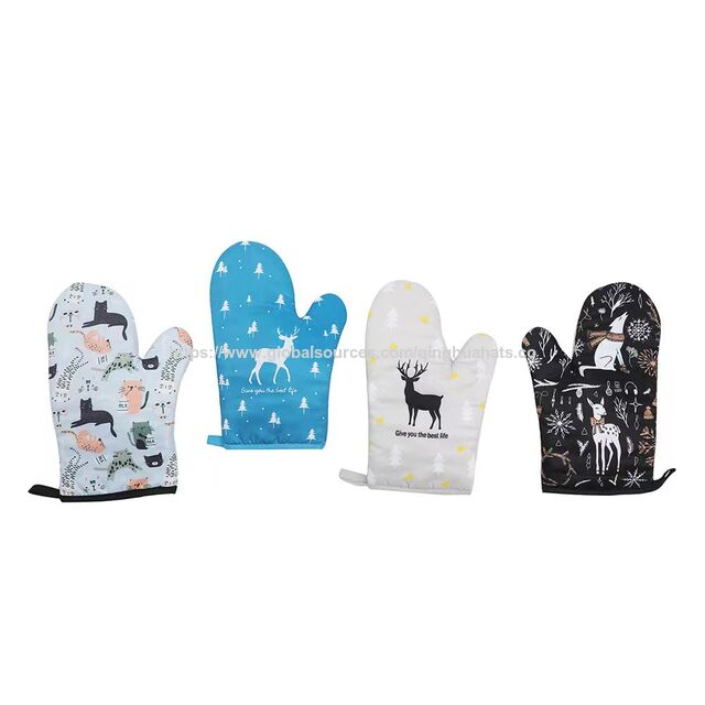 Guantes de Cocina con Logo Personalizado Resistentes al Calor para Sublimación, Juegos de Manoplas para Horno de Cocina Occidental, Guantes de Algodón para Chef