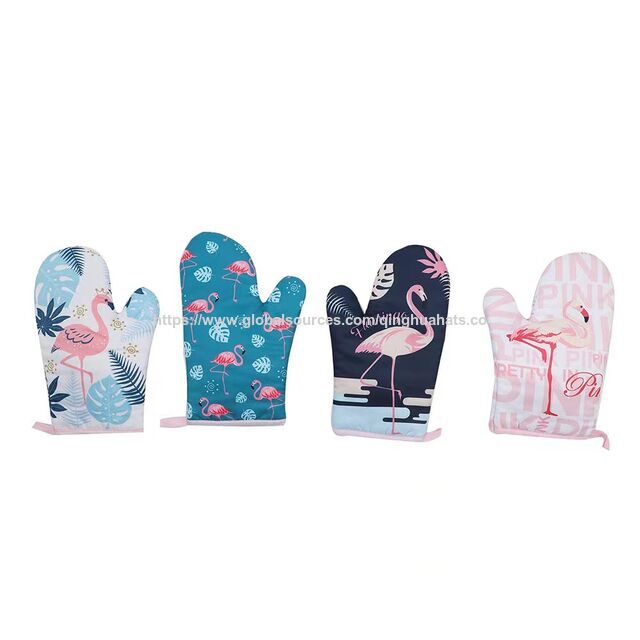 Guantes de Cocina con Logo Personalizado Resistentes al Calor para Sublimación, Juegos de Manoplas para Horno de Cocina Occidental, Guantes de Algodón para Chef