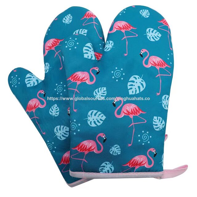 Guantes de Cocina con Logo Personalizado Resistentes al Calor para Sublimación, Juegos de Manoplas para Horno de Cocina Occidental, Guantes de Algodón para Chef