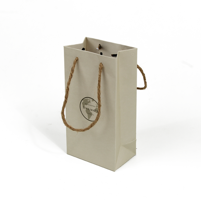 Bolsa de Papel para Compras de Regalo Ecológica Verde con Logotipo de Marca de Impresión Personalizada