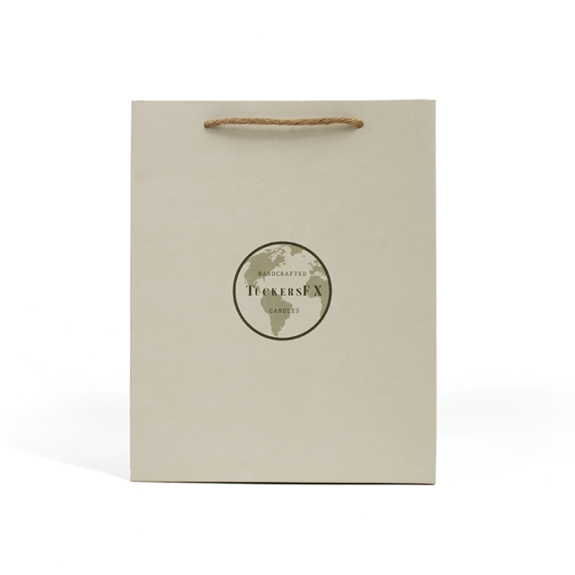 Bolsa de Papel para Compras de Regalo Ecológica Verde con Logotipo de Marca de Impresión Personalizada
