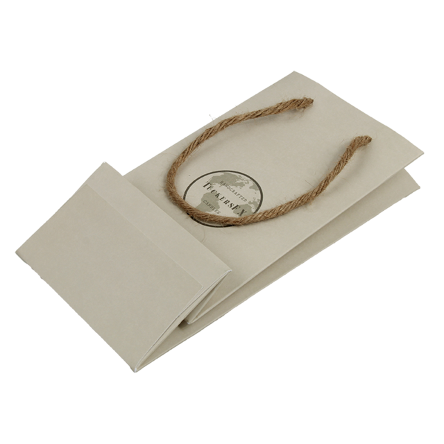Bolsa de Papel para Compras de Regalo Ecológica Verde con Logotipo de Marca de Impresión Personalizada