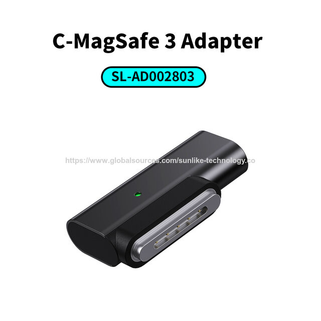 USB-C-zu-Magsafe-3-Kabel, PD 140W Schnellladung, 90-Grad-Winkeldesign für erhöhten Bedienkomfort, LED-Anzeigeleuchte zeigt Ladevorgang an