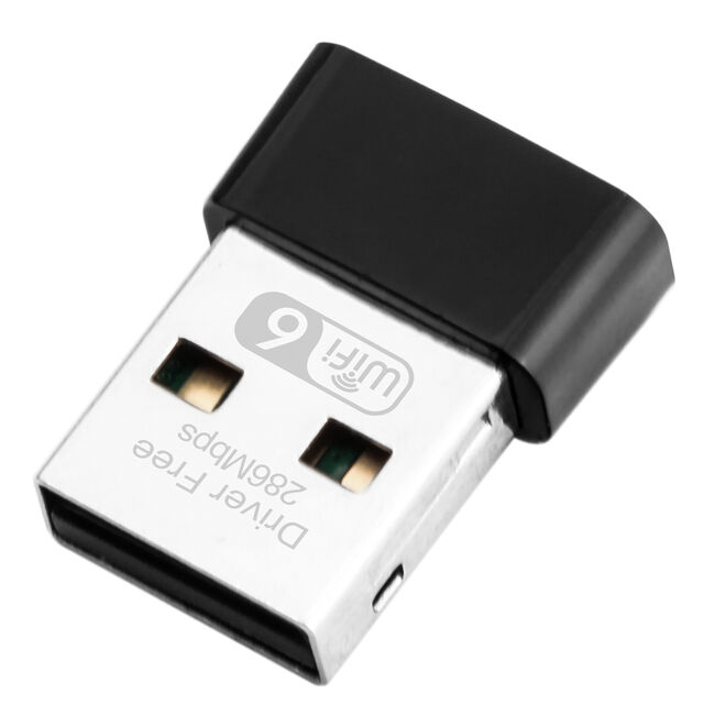 Adaptador USB WiFi 6 AX286 de 286 Mbps y 2.4 GHz Inalámbrico para PC, Laptop, Windows 10 y 11
