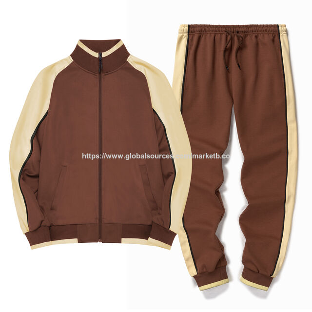 Conjunto Deportivo para Hombre Marca Sporting, Chándal Casual de Otoño, Chaquetas Deportivas con Capucha y Pantalones, Conjunto de Moda con Cremallera y Color en Contraste
