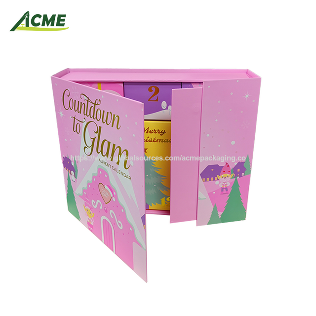 Leere Sonderanfertigungs-Kartons für Kosmetikverpackungen, hohe Qualität, schönes Design, rosa Kosmetikbox