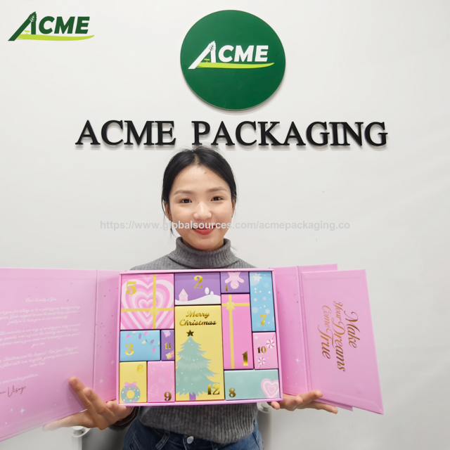 Leere Sonderanfertigungs-Kartons für Kosmetikverpackungen, hohe Qualität, schönes Design, rosa Kosmetikbox