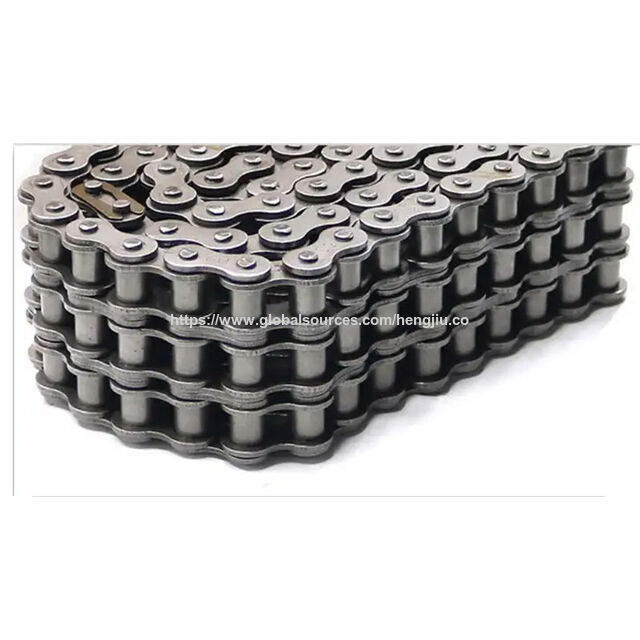 Rodillo transportador industrial de tres filas, cadena de transmisión 16A-3, cadena transportadora. En stock. Todo tipo de cadenas de rodillos transportadores de transmisión.