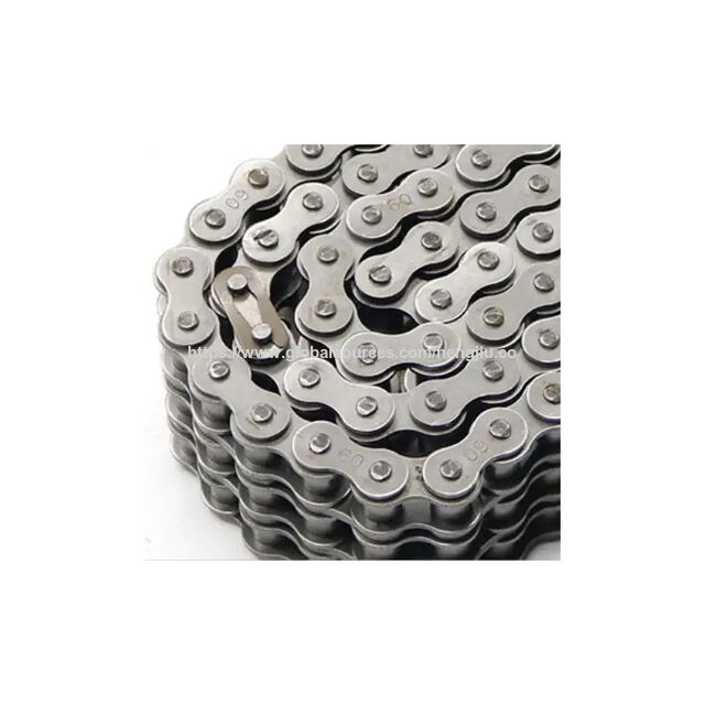 Rodillo transportador industrial de tres filas, cadena de transmisión 16A-3, cadena transportadora. En stock. Todo tipo de cadenas de rodillos transportadores de transmisión.