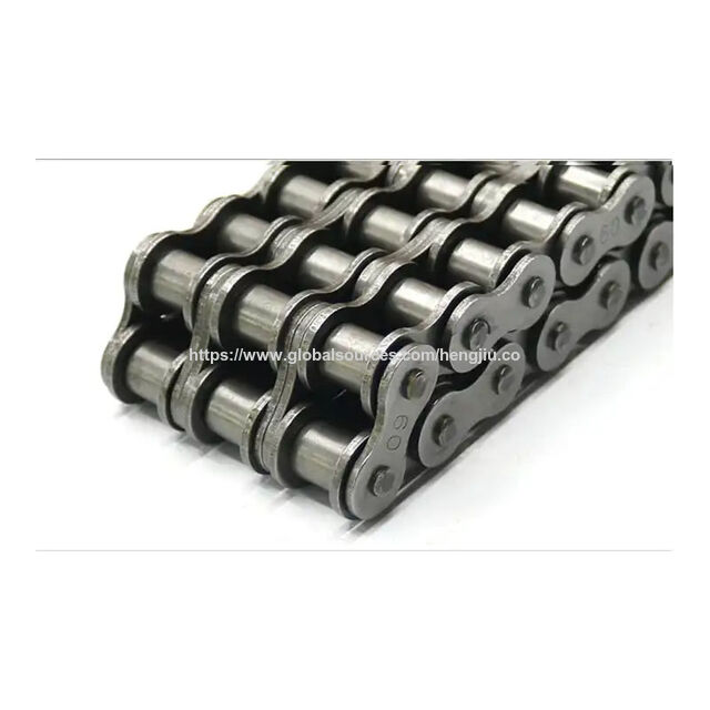 Rodillo transportador industrial de tres filas, cadena de transmisión 16A-3, cadena transportadora. En stock. Todo tipo de cadenas de rodillos transportadores de transmisión.