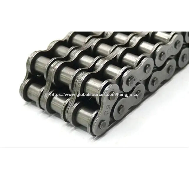 Rodillo transportador industrial de tres filas, cadena de transmisión 16A-3, cadena transportadora. En stock. Todo tipo de cadenas de rodillos transportadores de transmisión.