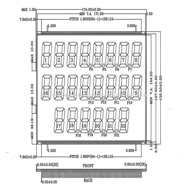 Goldenvision Zapfsäule 1-fach 1-fach Positive HTN LCD-Anzeige mit Größe 174*127.5 - Großhandel Tankstellentechnik
