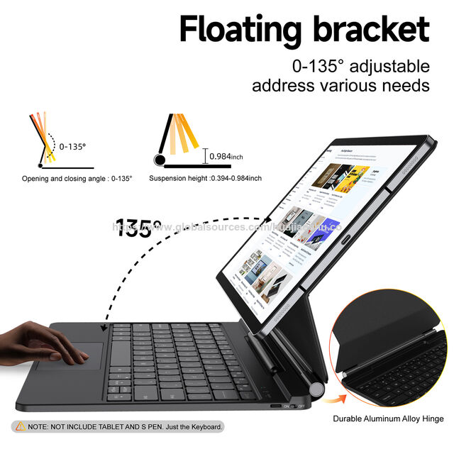 Housse de Clavier Flottante Multi-Angle avec Trackpad Haute Fréquence et Mode Dex pour Samsung Tab S10+ S9FE+ S9+ S8+ S7FE S7+