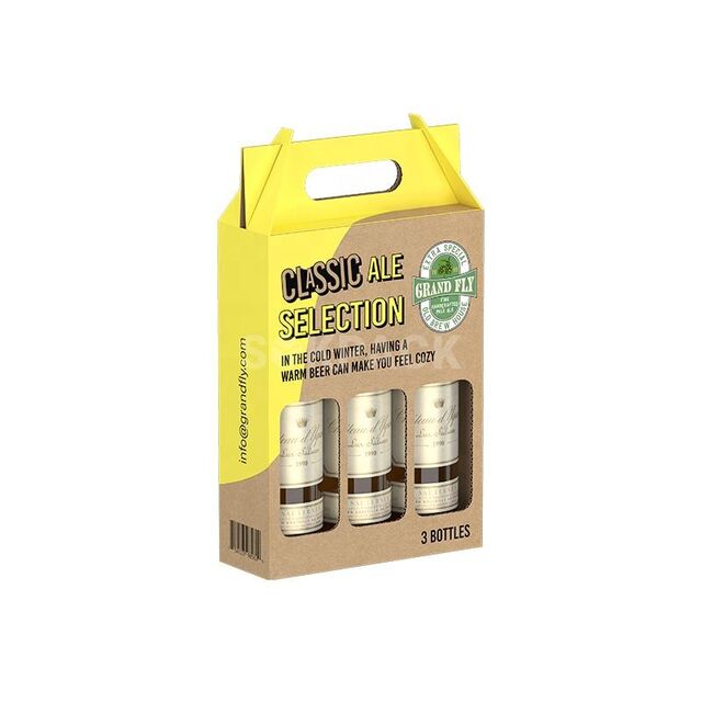 Kardus Karton Bergelombang Ramah Lingkungan Kustom untuk Kemasan 6 Botol Bir & Kaleng Minuman