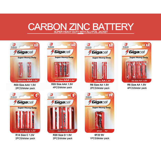 Primary batteries Carbon zinc C size R14 with Aluminum jacket 1.5V Super Heavy-Duty Battery for Portable Radios