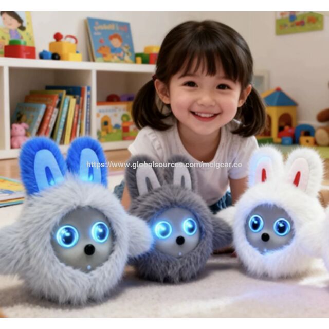 Robô Inteligente AI com Câmera Ocular LCD, Sensor Infravermelho, Ultra Macio e Lavável, com Luzes e Efeitos Sonoros, Brinquedos AI