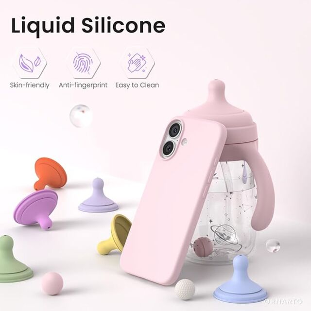 Coque Ultra-Fine en Silicone Liquide pour iPhone 17 (6.3") - Protection Intégrale 3 Couches, Housse en Caoutchouc Gel Souple, Vert Matcha