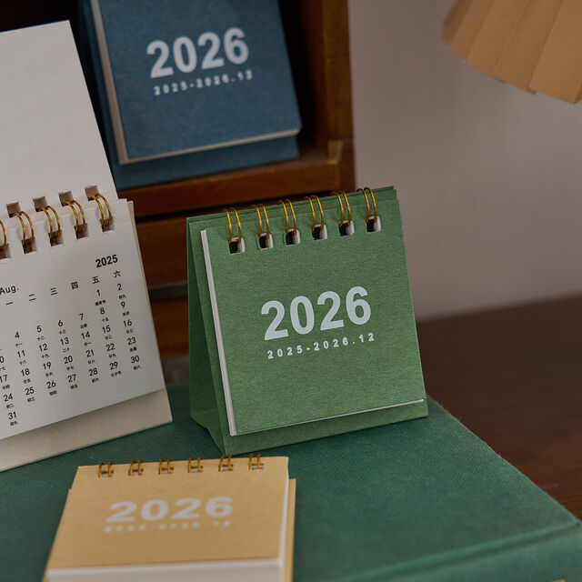 Calendário de Mesa Personalizado de 365 Dias, 12 Meses, Calendário de Mesa 2026 Personalizado, Calendário do Advento de Natal com Conjunto de Caixa de Presente