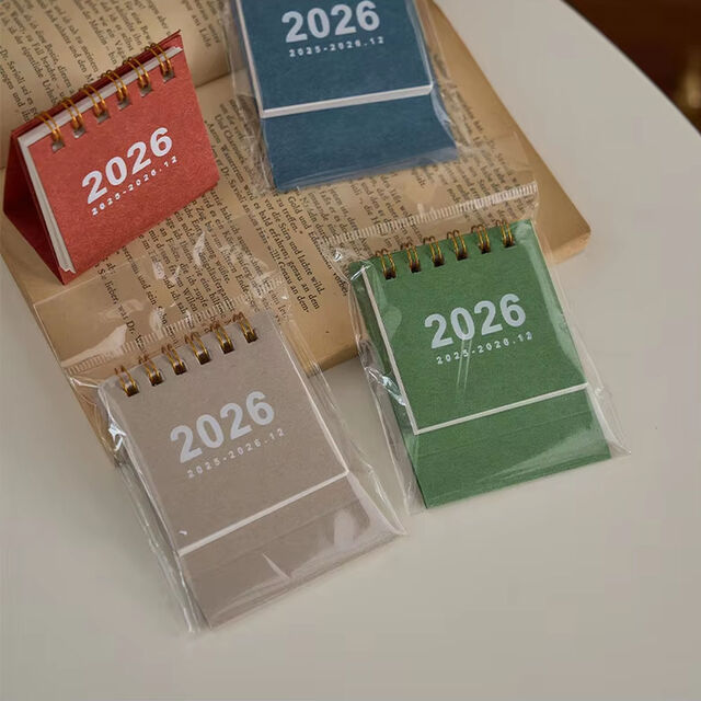 Calendário de Mesa Personalizado de 365 Dias, 12 Meses, Calendário de Mesa 2026 Personalizado, Calendário do Advento de Natal com Conjunto de Caixa de Presente