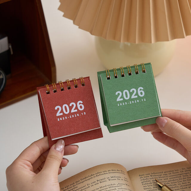 Calendário de Mesa Personalizado de 365 Dias, 12 Meses, Calendário de Mesa 2026 Personalizado, Calendário do Advento de Natal com Conjunto de Caixa de Presente
