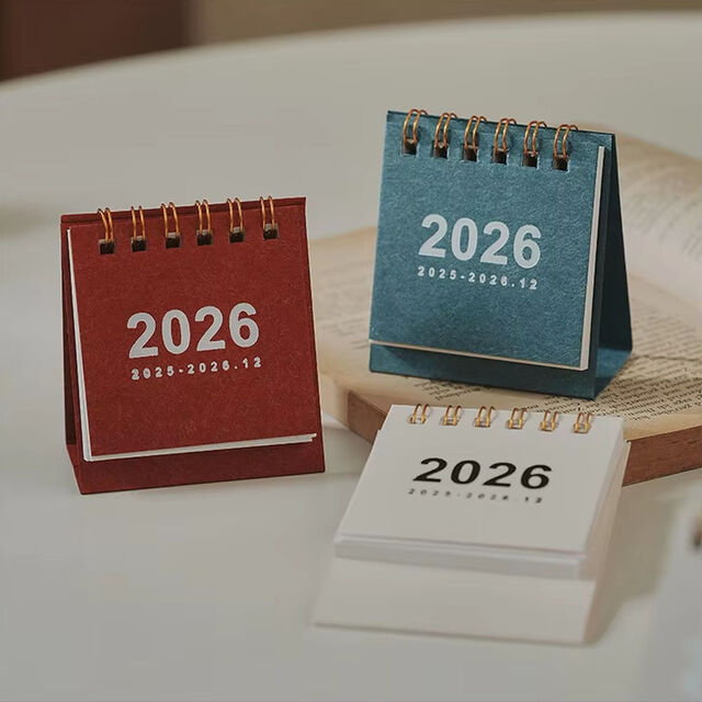 Calendário de Mesa Personalizado de 365 Dias, 12 Meses, Calendário de Mesa 2026 Personalizado, Calendário do Advento de Natal com Conjunto de Caixa de Presente