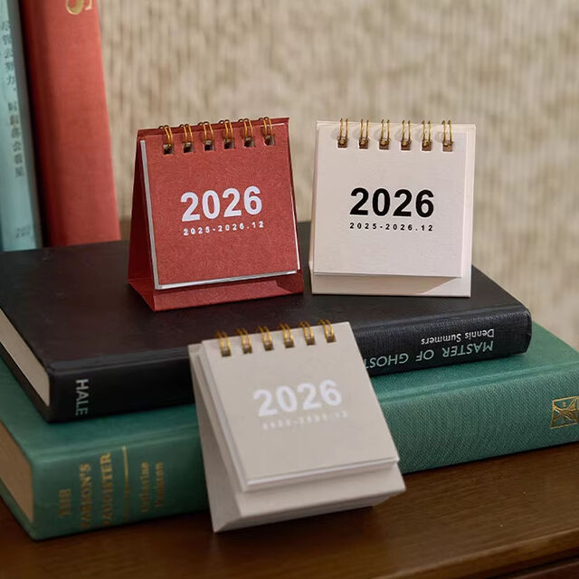 Calendário de Mesa Personalizado de 365 Dias, 12 Meses, Calendário de Mesa 2026 Personalizado, Calendário do Advento de Natal com Conjunto de Caixa de Presente