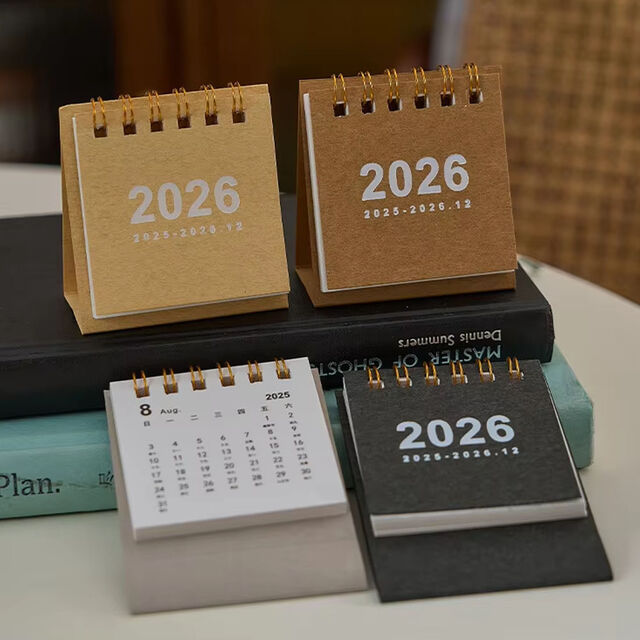 Calendário de Mesa Personalizado de 365 Dias, 12 Meses, Calendário de Mesa 2026 Personalizado, Calendário do Advento de Natal com Conjunto de Caixa de Presente
