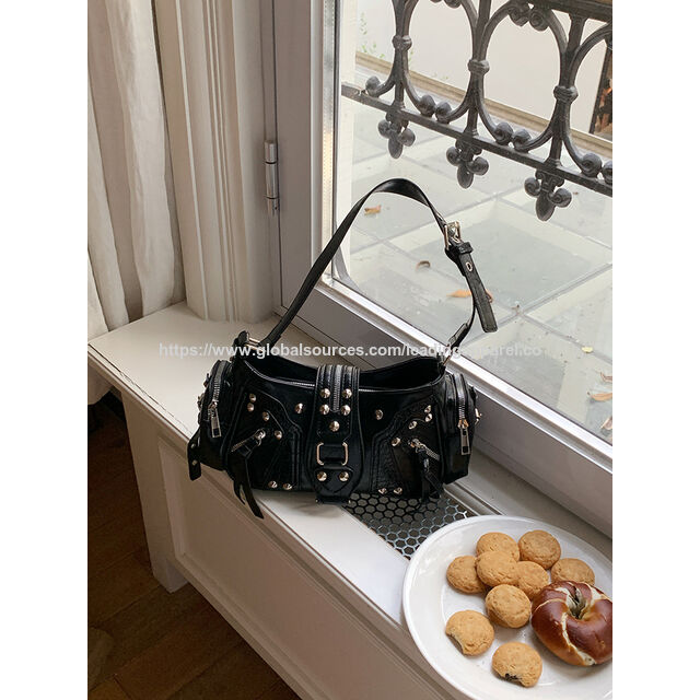 Wholesale design Fashion women's bag hand-held Punk Rock shoulder bag Pillow Hand bag Y2K multi pockets