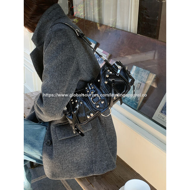 Wholesale design Fashion women's bag hand-held Punk Rock shoulder bag Pillow Hand bag Y2K multi pockets