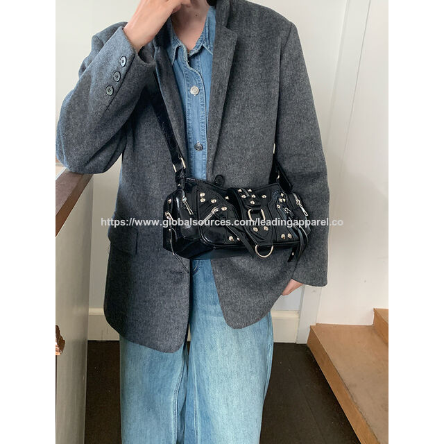 Wholesale design Fashion women's bag hand-held Punk Rock shoulder bag Pillow Hand bag Y2K multi pockets