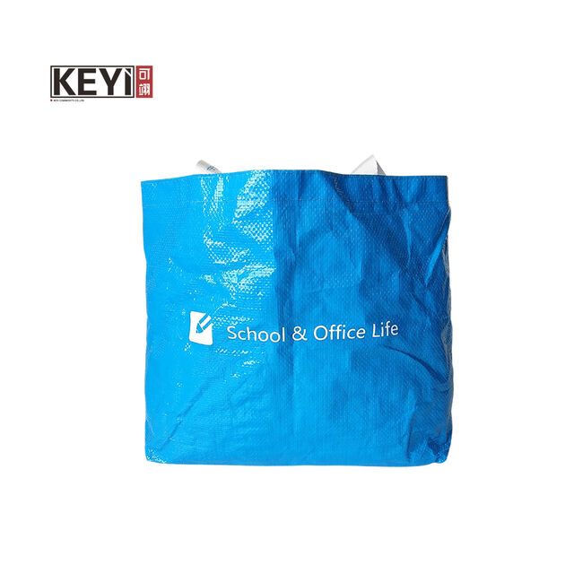 Bolsas de compra tejidas reutilizables, comestibles personalizados al por mayor, bolsos de reciclaje laminados, bolsas reciclables