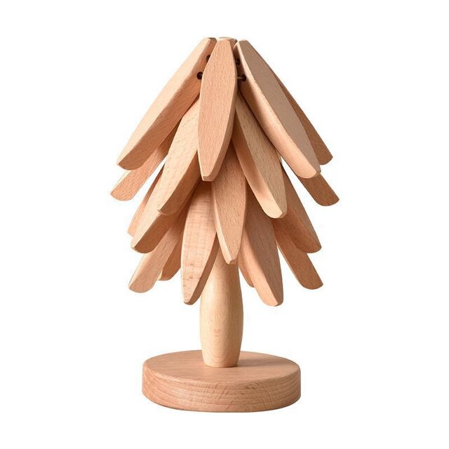 Base Aislante de Calor de Madera Maciza - Uso Doméstico Creativo - Protector de Ollas Anti-quemaduras - Base para Tazas - Artículo Decorativo de Madera