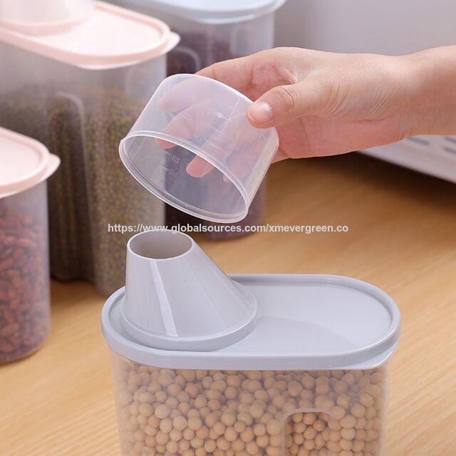 Armazenamento e Recipientes Multifuncionais para Alimentos - Recipientes Herméticos para Alimentos Secos para Cozinha, Organização Transparente de Despensa