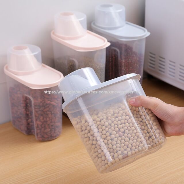 Armazenamento e Recipientes Multifuncionais para Alimentos - Recipientes Herméticos para Alimentos Secos para Cozinha, Organização Transparente de Despensa