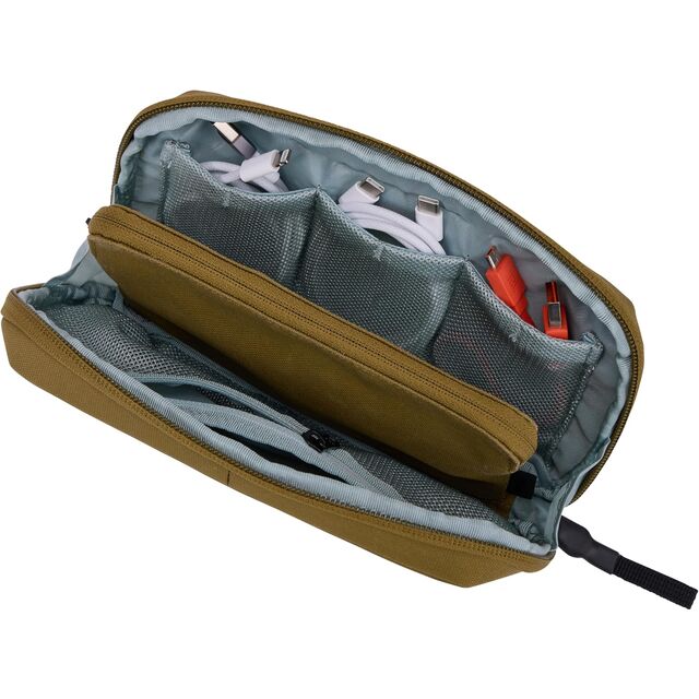 Organizer Perjalanan - Pouch 2-in-1 Termasuk Dompet Perjalanan dan Tas Elektronik - Pouch Resleting Pemblokir RFID - Kantong Internal