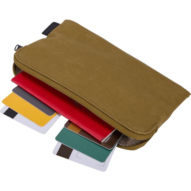 Organizer Perjalanan - Pouch 2-in-1 Termasuk Dompet Perjalanan dan Tas Elektronik - Pouch Resleting Pemblokir RFID - Kantong Internal