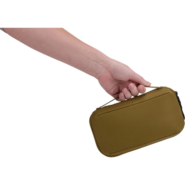Organizer Perjalanan - Pouch 2-in-1 Termasuk Dompet Perjalanan dan Tas Elektronik - Pouch Resleting Pemblokir RFID - Kantong Internal
