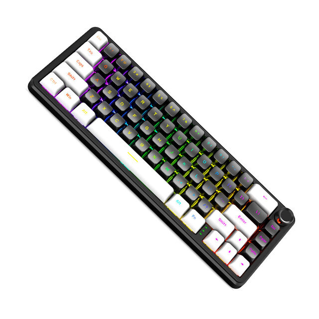 Clavier Mécanique Premium 66 Touches Gasket Mount, Nouvelle Arrivée Bosun, 5 Couches Entièrement Remplies de Silicone/Éponge/PET/Coton Poron