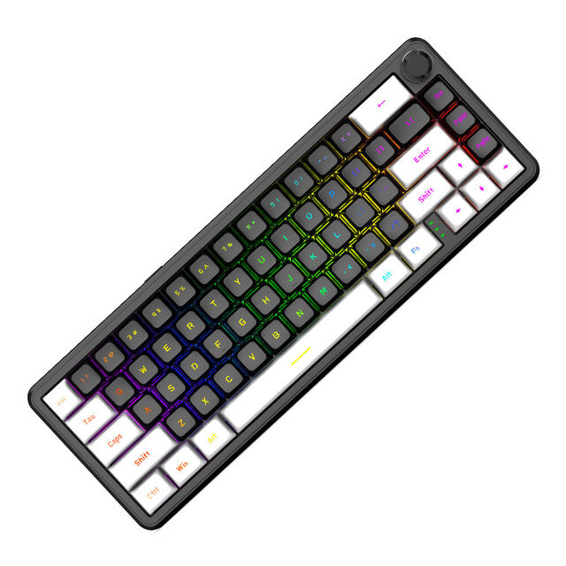 Clavier Mécanique Premium 66 Touches Gasket Mount, Nouvelle Arrivée Bosun, 5 Couches Entièrement Remplies de Silicone/Éponge/PET/Coton Poron