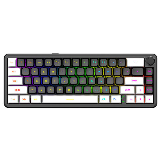 Clavier Mécanique Premium 66 Touches Gasket Mount, Nouvelle Arrivée Bosun, 5 Couches Entièrement Remplies de Silicone/Éponge/PET/Coton Poron