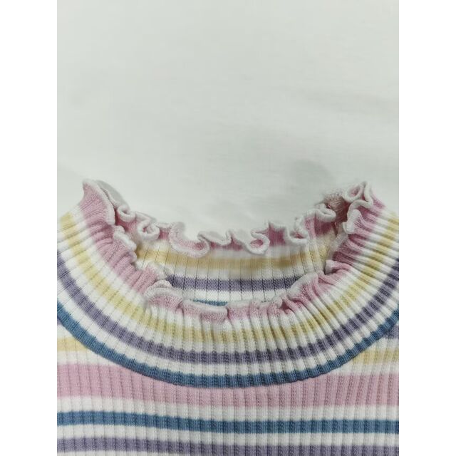 Langarmshirt für Mädchen, Rippstrick 95% Baumwolle 5% Elastan