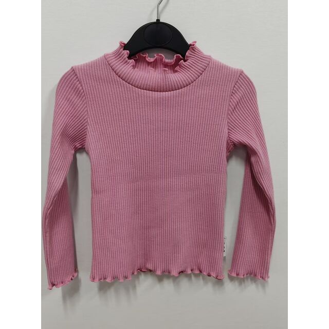 Langarmshirt für Mädchen, Rippstrick 95% Baumwolle 5% Elastan