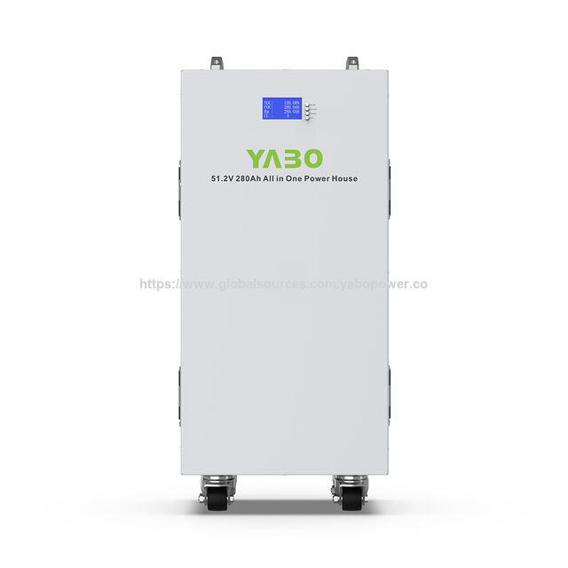 YABO 280Ah 51.2V Centrale Électrique Tout-en-Un Haute Performance 48V LiFePO4 Stockage Solaire pour Secours Domestique & Hors Réseau