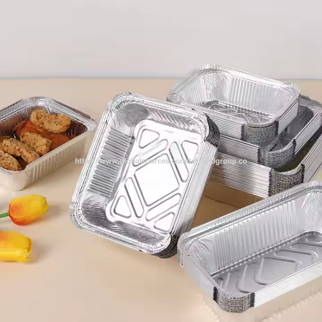 Contenedores de Papel de Aluminio Desechables OEM Personalizados, Bandejas de Aluminio para Llevar Comida, Envases de Aluminio para Empaquetado de Alimentos, Bandejas para Cocinar, Hornear y Catering