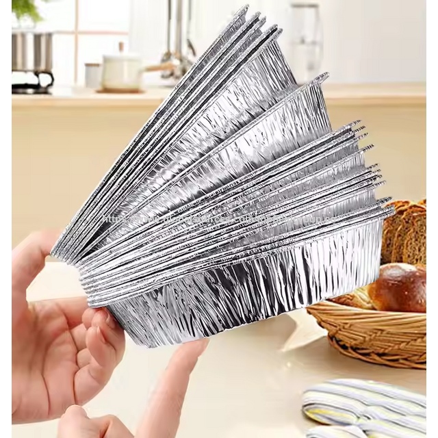 Contenedores de Papel de Aluminio Desechables OEM Personalizados, Bandejas de Aluminio para Llevar Comida, Envases de Aluminio para Empaquetado de Alimentos, Bandejas para Cocinar, Hornear y Catering