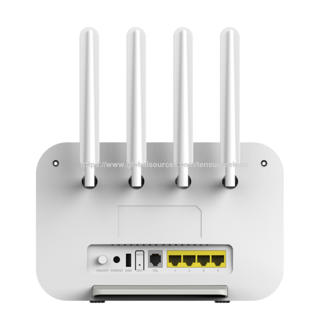 Routeur CPE 4G Multi-Antennes avec WiFi 1200 Mbps et Bandes B42/B43, Routeur CPE LTE 4G Haute Vitesse Cat12 avec WiFi 11AC