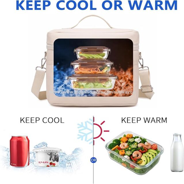 Sac à Déjeuner Isotherme avec Glacière Souple Légère et Imperméable, Boîte à Déjeuner Réutilisable pour Adultes pour le Travail et l'Utilisation Quotidienne