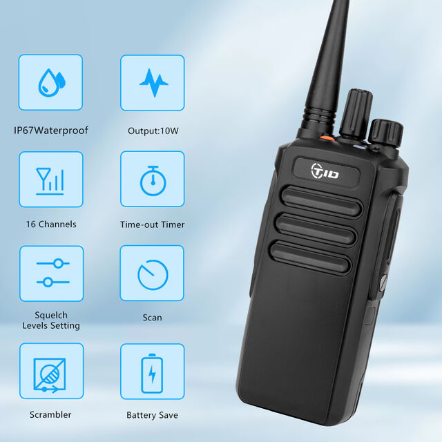 راديو تناظري UHF عالي الطاقة بعيد المدى TID TD-V900، بطارية 2500 مللي أمبير في الساعة، IP67، VOX، جهاز اتصال لاسلكي احترافي محمول باليد